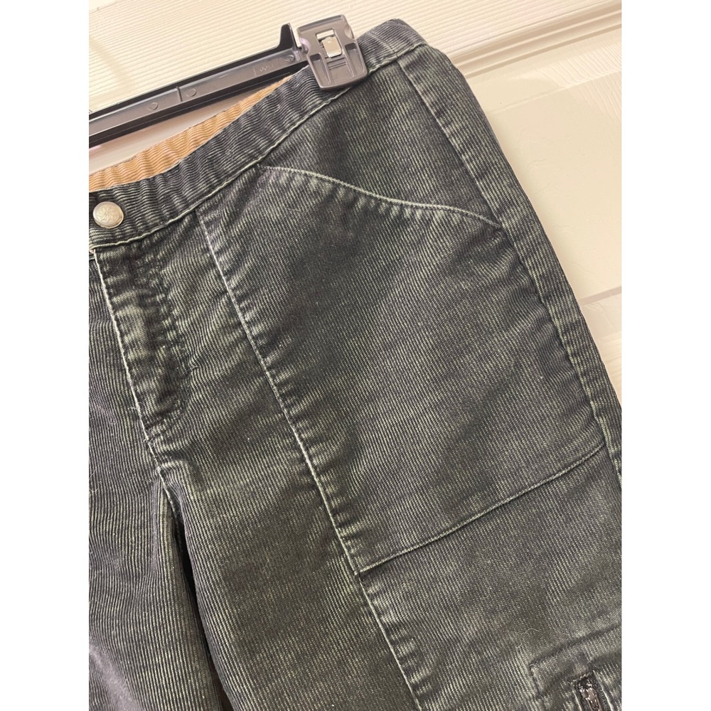 Athleta Cargo Pants Womens 8 Blue Green Corduroy Utility Color Shift - Picture 7 of 17